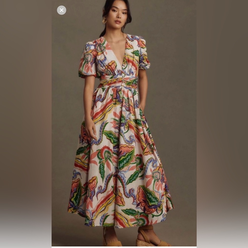 Anthropologie Katerina Button-front dress